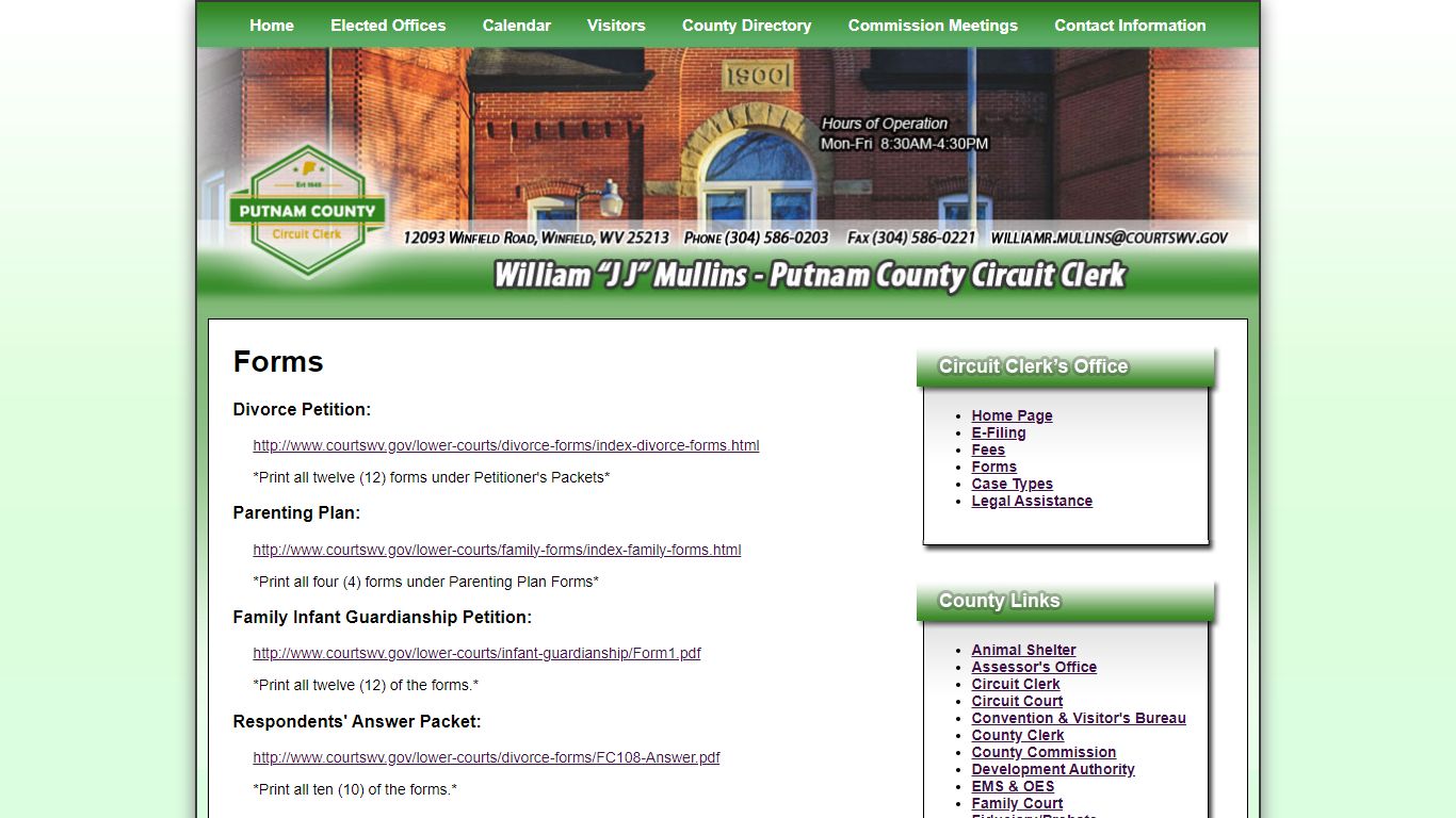 Forms - Putnam County Circuit Clerk